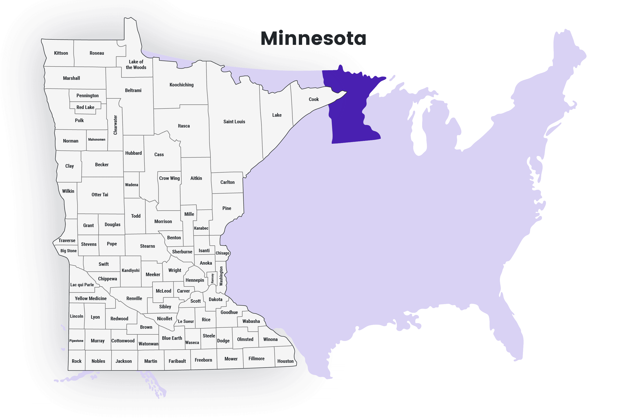 Covered Indiana counties map for our in-home care agency Covered Indiana counties map for our in-home care agency